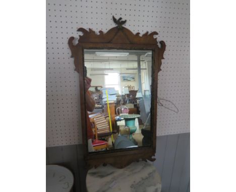 A Georgian Style Walnut Framed Wall Mirror, 86x41cm 