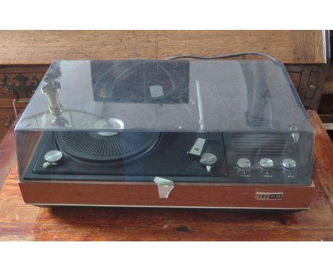 An ITT KB Record Player and a selection of records including Special Pink Pressing of Elvis 40 Greatest 