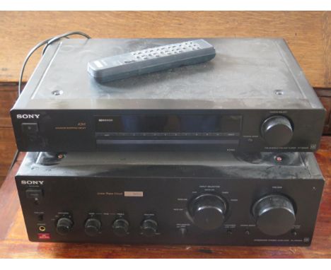 A Sony TA-FB740R QS Amplifier with remote and Sony ST-SB920 QS Tuner 