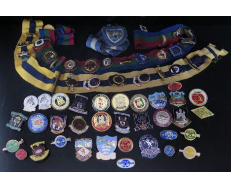 A Collection of Enamel Bowling Badges 