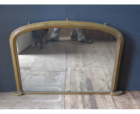 A Gilt Framed Overmantle Mirror, 124x82cm 