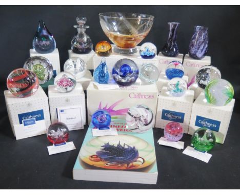 A Collection of Caithness Unlimited Glass Paperweights, most boxed with COAs and Charlton Standard Catalogue 