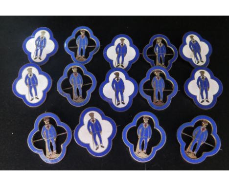 A Collection of Unidentified Enamel Badges 
