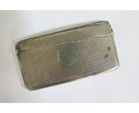 An Edward VII Silver Card Case with engine turned decoration, Chester 1904, William Neale, 39.7g 