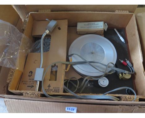 Acoustic Research Model R Stereo Receiver Amplifier, Turntable (boxed, unassembled and appears unused) and pair of boxed AR-5
