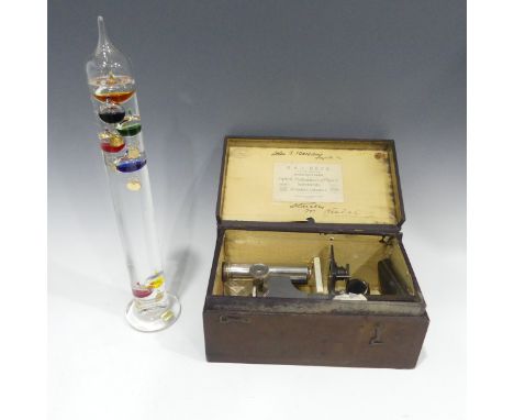 A c.1860's R &amp; J Beck London microscope in original wooden box with label, additional slides, model number 15280, togethe