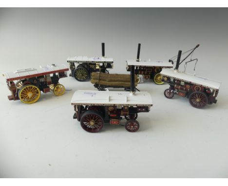 Five Corgi Vintage Glory of Steam Traction Engines, 1:50 scale diecast models together with a Log Wagon (6) 