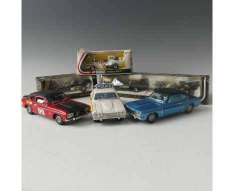 A Collection of six Dinky and Corgi Toys, including a boxed Corgi Lotus Elite racing car &amp; trailer set, 2 boxed Corgi For