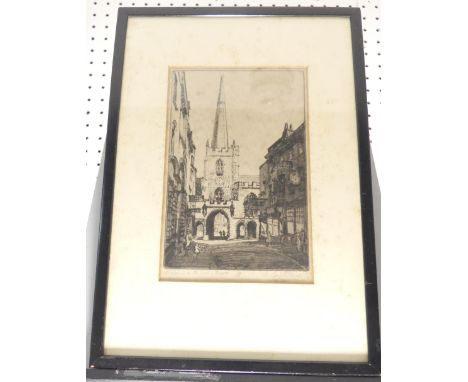 Cyril Edward Power,&nbsp;(British, 1872-1951), St John on the Wall,&nbsp;Bristol,etching titled, numbered 13/133 and signed i