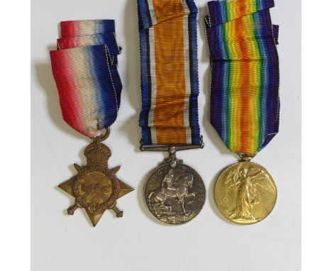 A W.W.1. Star trio of Medals, to 814 Cpl. W. Evers. M.M.G.S.-R.A., the 1914-15 Star inscribed to 814 Gnr. W. Evers. R.F.A., t