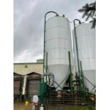 100,000 LB Capacity Bushnell Grain Silo, Approx. 12' Diameter (Located in Bridgewa | Rig Fee $3800