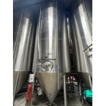 Specific Mechanical 120 BBL Unitank Fermenter, Cone Bottom, Glycol Jacketed, Tempera | Rig Fee $2650