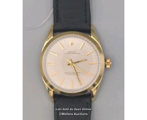 ROLEX OYSTER PERPETUAL, CASE DIAMETER 33MM,MOVEMENT STAMPED; MONTRES ROLEX S.A. GENEVA SWISS, 26 JEWELS, MODEL: 1570 SERIAL N