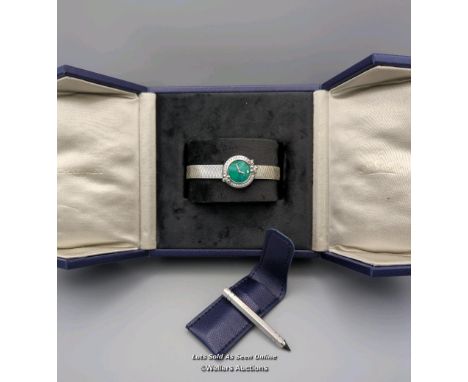 CHAUMET PARIS HORTENSIA EDEN LADY'S STAINLESS STEEL WATCH BEZEL SET WITH 27 BRILLIANT CUT DIAMONDS (TESTED) AND DECORATED WIT