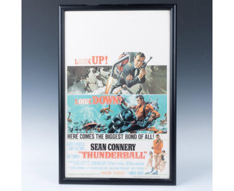 Collectible poster of James Bond 007 Thunder Ball with edition number 65 of 372 printed on the lower right corner of the pape