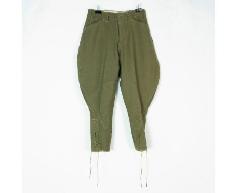 These army pants from the Great War have the soldier's name written on the inside. Reimer Speer was from Bangor, Maine and se