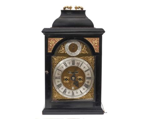 Fine Early-18th century bracket clock by William Westbrook, London, with arched silvered and gilt dial with month indicator d