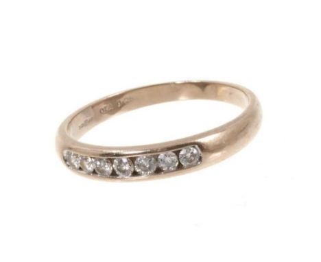 Diamond eternity ring with seven brilliant cut diamonds, estimated total diamond weight approximately 0.25ct, in 18ct white g