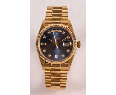 **RUSSELL: PLEASE FIX RESERVE AT &pound;8000 FOR MARCH 2024 JWL** A Rolex Oyster Perpetual Day-Date 18 carat gold gentleman's