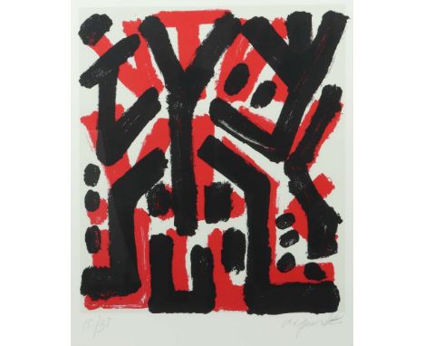 Penck, A. R.Dresden 1939 - 2017 Zürich, Bildhauer, Maler und Zeichner. "Ohne Titel", abstrakte Figurenkomposition, unten rech