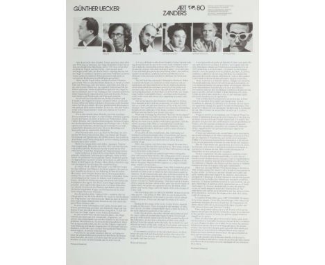 Mappenwerk 'Art Zanders 80'1 Folder von Günther Uecker, 1 Folder von Bernard Schulze, 6 Grafiken von Günther Uecker, Daniel S