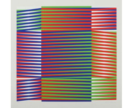 Cruz-Diez, CarlosCaracas 1923 - 2019 Paris, venezolanischer Künstler, wichtiger Vertreter der Op-Art. "Ohne Titel", Kompostio