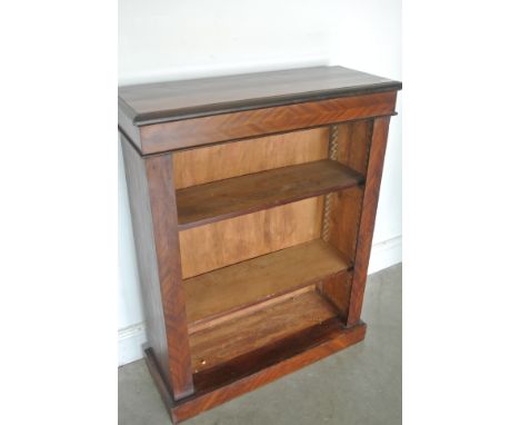 A Victorian mahogany three shelf adjustable bookcase - Width 76cm x Height 97cm