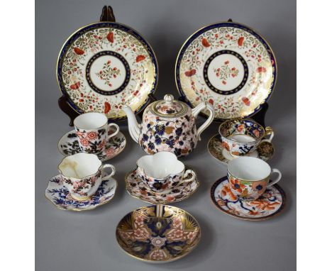 A Collection of Various 19th Century Imari Pattern Ceramics to include Pair of Coalport Circa 1850-1925 Cabinet Plates, Coalp