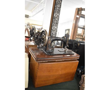 A Frister and Rossmann Vintage Manual Sewing Machine in Case 