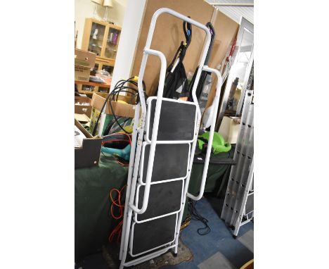 A Modern Metal Four Step Step Ladder 