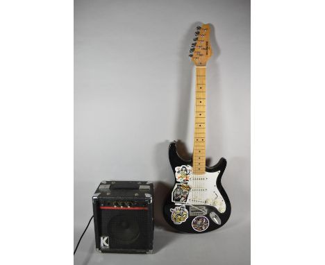 A Behringer Electric Guitar and a Kustom Amplifier (untested) 