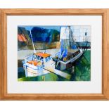 * PETER ADAMS, MOORED BOATS