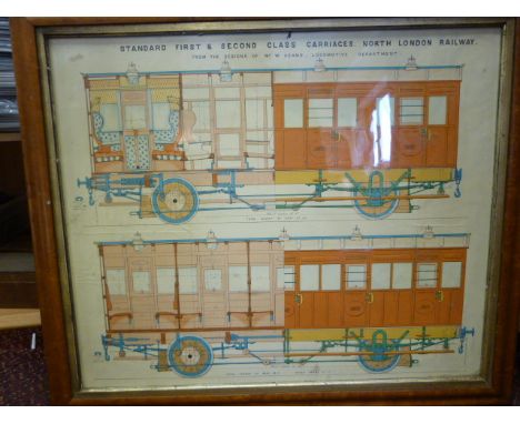 Genuine Blue print from the designs of Mr W Adams Locomotive Department of Standard First and Second class carriages. North L