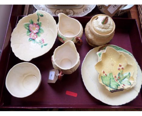 8 pieces of yellow ground Carlton Ware