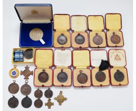A collection of twenty two life saving civil awards, including the award of merit, Bronze Cross and the John Ambulance Associ