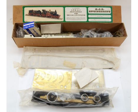 A DJB Engineering model construction kit, GWR 4.2.2 Dean Single and 3000 Gallon Tender, 7mm fine scale, limited edition, no. 