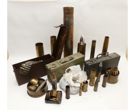 WWI-WWII collection of shells and cartridges.