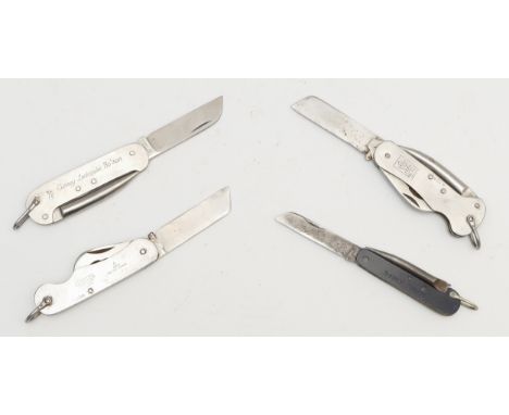 The Malcolm Miller, a stainless steel Bo'sun Lockspike Yachtsmans Schooner Folding Knife, two WD lock knives, broad arrow, 19