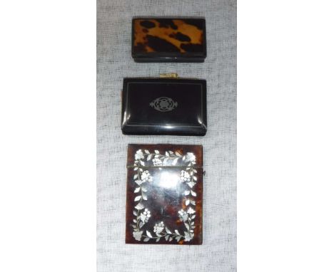 A MOTHER-OF-PEARL AND TORTOISESHELL CARD CASE and similar items