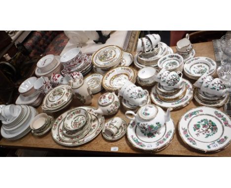 AN INDIAN TREE PATTERN PART TEA SERVICE and other ceramics