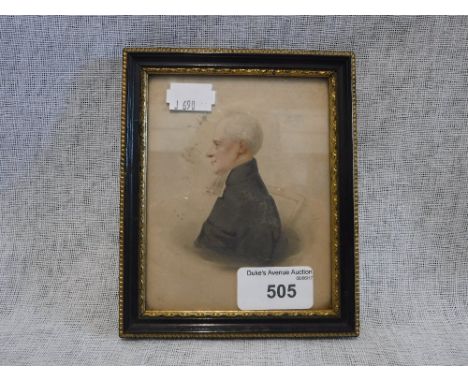A 19TH CENTURY MINIATURE PORTRAIT OF A CLERGYMAN 