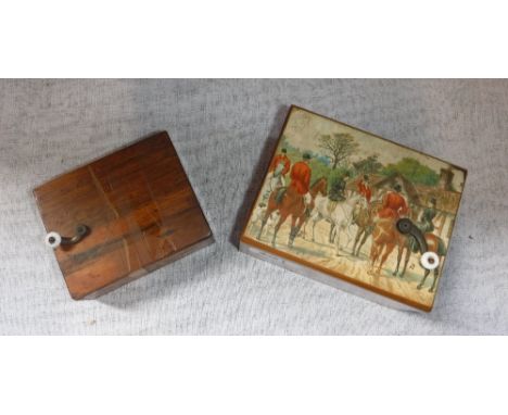 A CHILD'S MUSICAL BOX playing three tunes and another similar