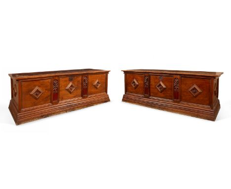 Bonhams : A Victorian carved mahogany gothic sofa, in the manner of Richard  Bridgens