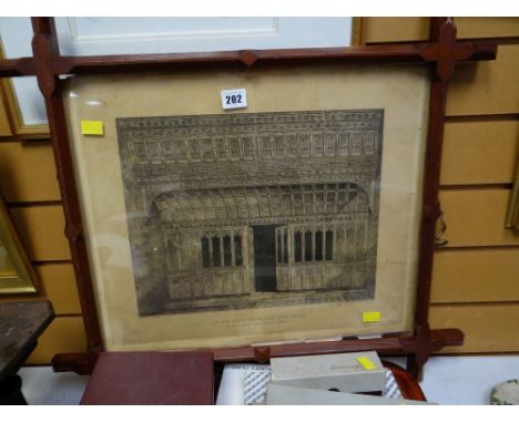 Framed print of the Rood Screen, Llangwm Church