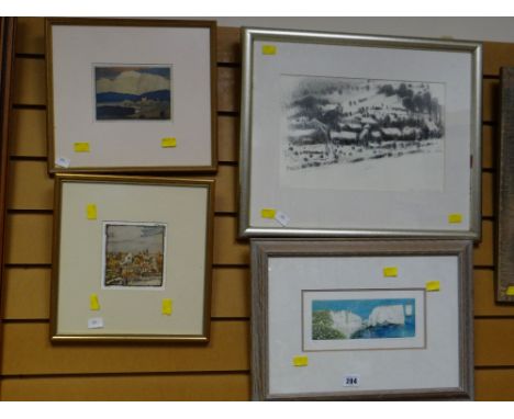 Framed limited edition print by FRANCES SHEARING together with a framed print by D MACE & two other framed prints