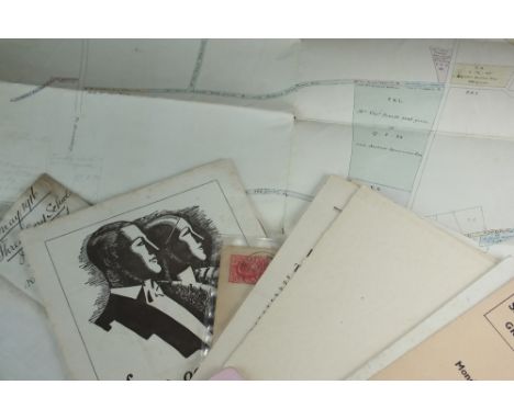A small collection of Shropshire related ephemera including a Frankwell Peace Celebrations ticket, show pamphlets, Shrewsbury