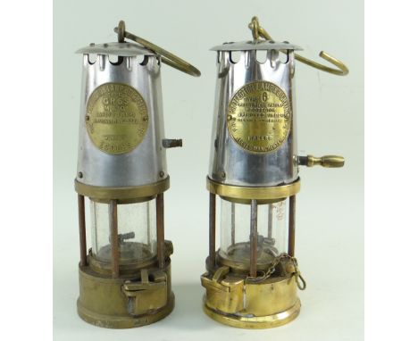 TWO MINERS LAMPS, including a Protector Lamp &amp; Lightings Co. Ltd., (Eccles) type 'GR6S' and '6' miners lamps (2)