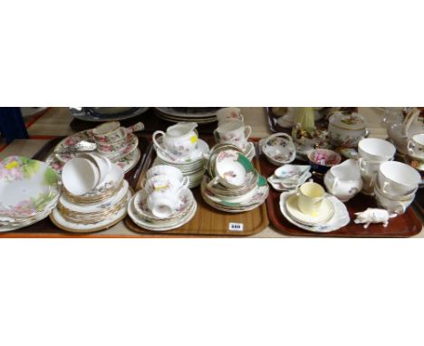 ASSORTED BONE CHINA TEAWARES including Royal Staffordshire, Crown Royal, Royal Worcester, Royal Garden Pattern ETC
