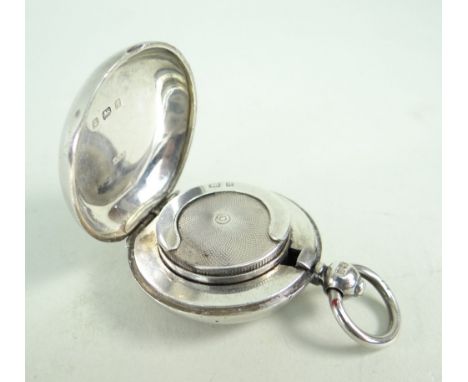 EDWARD VII SILVER SOVEREIGN CASE, BIRMINGHAM 1903, by Aaron Lufkin Dennison, of circular shape, 30.5gms in box