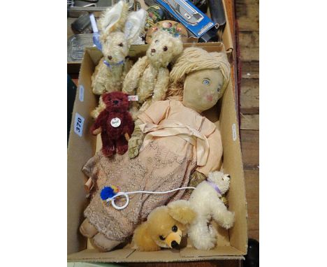Miniature teddy bears including Steiff and Merrythought - together with antique felt doll